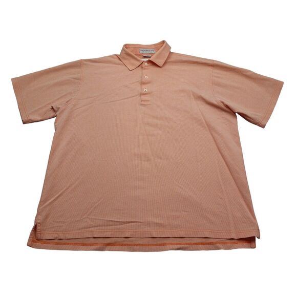 Martin Shirt Mens XL Orange Short Sleeve Collared Knitted Chest Button Polo - Picture 1 of 16